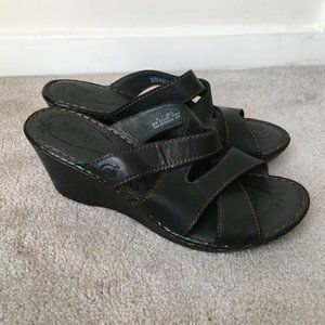 Women's Born Black Wedge Sandals